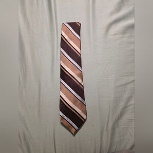Brown And Silver Tie